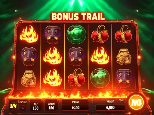 Bush Fire Bonus Trail pokie artwork at Stake Casino
